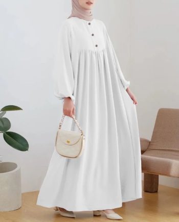 Muslim Robe Casual Lantern Sleeve